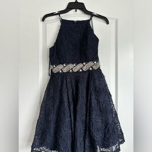 MACYS NAVY PARTY DRESS